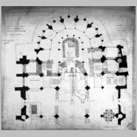 Saint-Denis, plan Viollet-le-Duc, Plans superposés des cryptes et du rez-de-chaussée, photo Graindoge, culture.gouv.fr.jpg